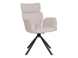 ebuy24 Cordoba eetkamerstoel Met draaivoet lichtgrijs.