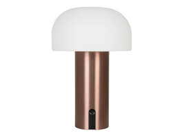 ebuy24 Soham Buitenlamp LED oplaadbaar wit, koperen decor.