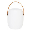ebuy24 Cardiff Buitenlamp LED met leren band, bluetooth speaker, oplaadbaar wit.