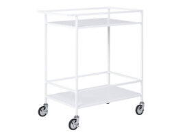 ebuy24 Vita keukenmodule op wielen Barwagen 2 planken wit.