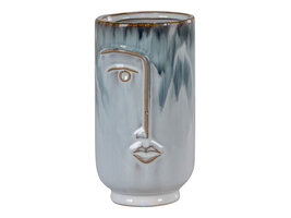 ebuy24 Alverca Vaasje keramiek blauw.