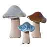 ebuy24 Tomar Decoratieve paddenstoelen set van 3 groen, bruin, blauw.