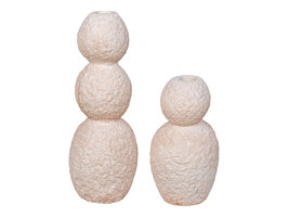 ebuy24 Paredes Kandelaren set van 2 beige.