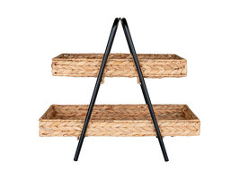 ebuy24 Alfaro Dienblad natuur, zwart.