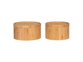 ebuy24 Chefalu Opbergdoos set van 2 natuur.