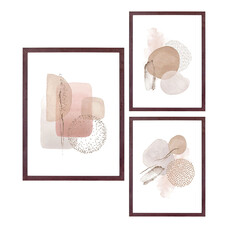 ebuy24 Aspen Lijstset set van 3 donkerbruin.