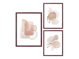 ebuy24 Aspen Lijstset set van 3 donkerbruin.