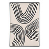 ebuy24 Lipari Canvasprint No.2 60x90 cm zwart, beige.