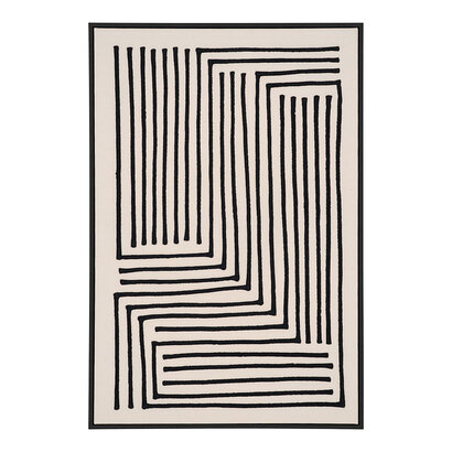ebuy24 Lipari Canvasprint No.3 60x90 cm zwart, beige.
