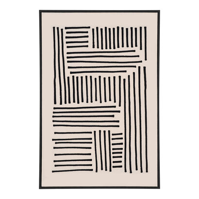 ebuy24 Lipari Canvasprint No.1 100x140 cm zwart, beige.