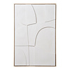 ebuy24 Madeline NO 1,60 relief wanddecoratie met lijst 60x90cm wit.