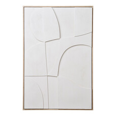 ebuy24 Madeline NO 1,60 relief wanddecoratie met lijst 60x90cm wit.