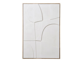 ebuy24 Madeline NO 1,60 relief wanddecoratie met lijst 60x90cm wit.