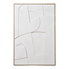 ebuy24 Madeline NO 2,60 relief wanddecoratie met lijst 60x90cm wit.