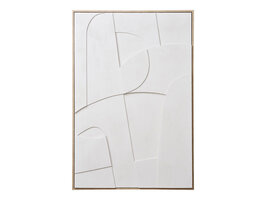 ebuy24 Madeline NO 2,60 relief wanddecoratie met lijst 60x90cm wit.