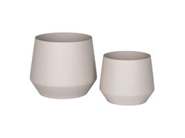ebuy24 Trofa Bloempot set van 2 zandkleurig.