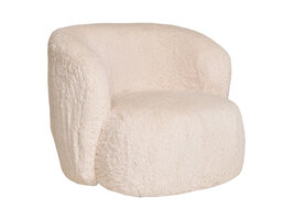 ebuy24 Setubal fauteuil Imiteerbare pels offwhite.
