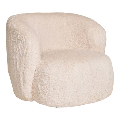 ebuy24 Setubal fauteuil Imiteerbare pels offwhite.