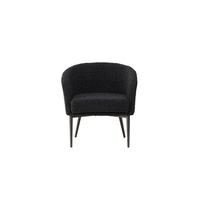 ebuy24 Fluffy fauteuil zwart.
