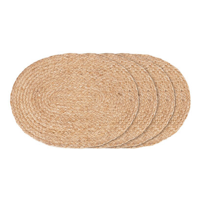 ebuy24 Bombay Placemat ovaal, set van 4 natuur.