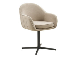 ebuy24 Tamera eetkamerstoel Met draaivoet lichtgrijs.