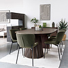 ebuy24 Osaka eetkamertafel Inbegrepen drie uitbreidingen, ø120x120-160-200-240cm gerookt.
