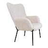 Glasgow fauteuil Imitatie lamsvel, wit.