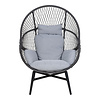 ebuy24 Rosario leunstoel tuin incl. kussen buitenshuis zwart.