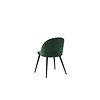 ebuy24 Tokyo eethoek eettafel smoked, 6 stoelen met groene velours bekleding.