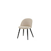 ebuy24 Tokyo eethoek eettafel smoked, 6 stoelen met beige velours bekleding.