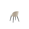 ebuy24 Tokyo eethoek eettafel smoked, 6 stoelen met beige velours bekleding.