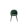 ebuy24 Tokyo eethoek eettafel natuur, 6 stoelen met groene velours bekleding.