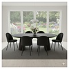 ebuy24 Tokyo eetkamertafel met 2 extra plaat ø120x120-160-200cm zwart eik fineer.