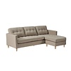 Marino bank met chaise longue 3 persoons naar rechts of links gedraaid stof zandkleurig.