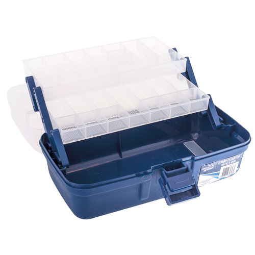 Jarvis Walker 2-Tray Blue/Clear Tackle Box Jarvis Walker 2-Tray Blue/Clear Tackle Box