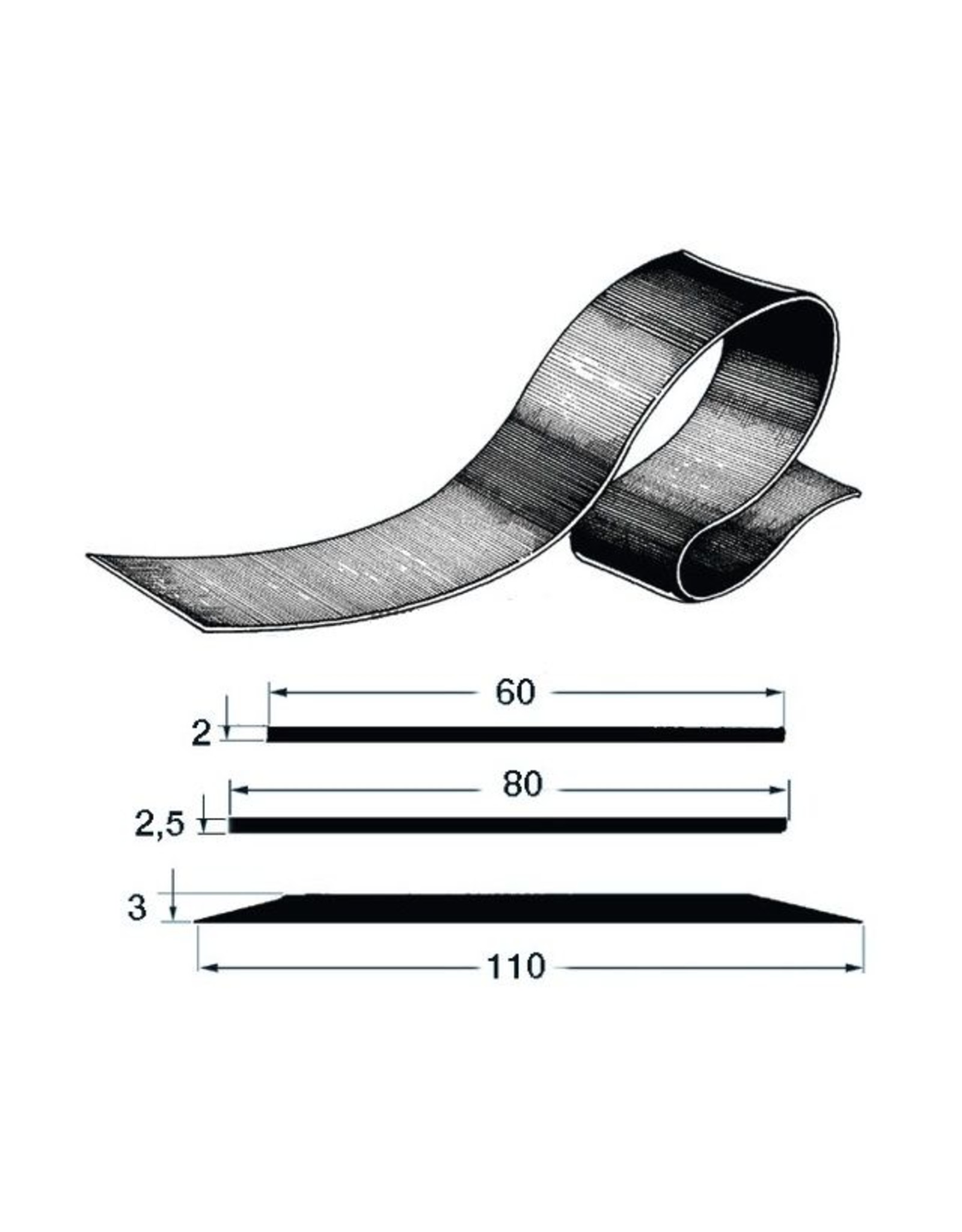 Kielstrip 60mm