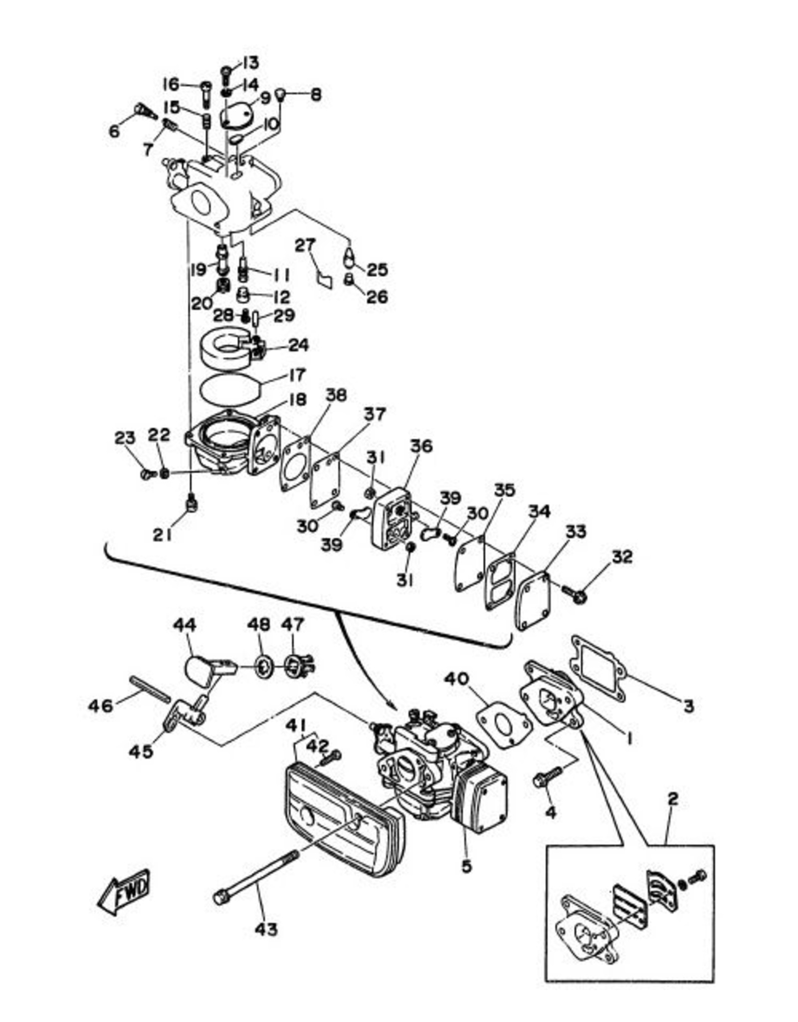 5. CARBURETOR ASSY 1 6L5-14301-03