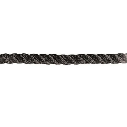 Zwart 12mm touw/lijn per meter