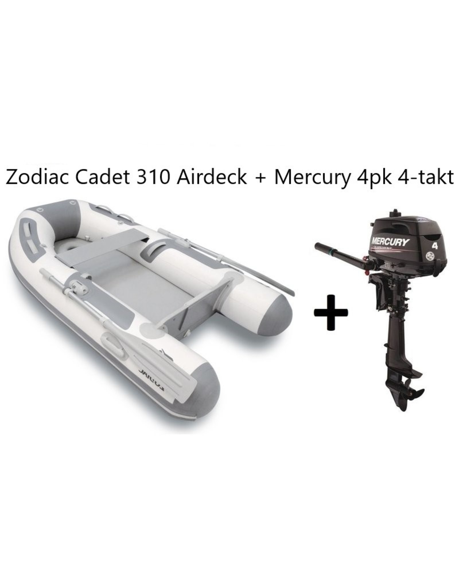 klif Succes Relatief Zodiac Cadet 310 Airdeck + Mercury 2.5 - 10 pk 4-takt - Heborshop