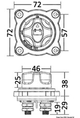 Osculati Battery switch for semi-recessed mounting