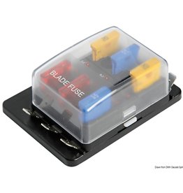 Osculati Fuse holder box with warning lights 6 housings