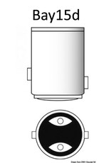 Osculati BAY15D-LED-Lampe mit versetzten Pins für Navigationsleuchten