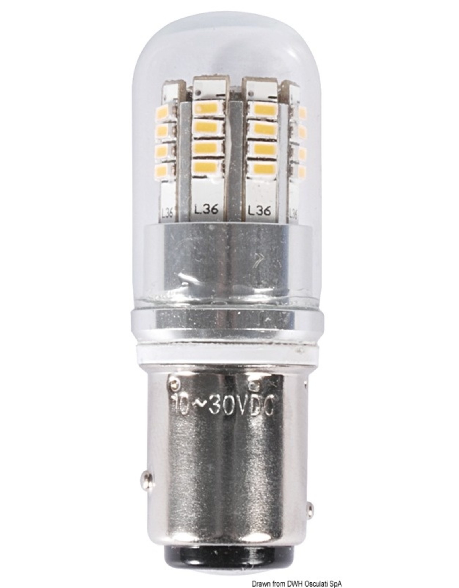 Osculati BAY15D LED lamp with offset pins for navigation lights