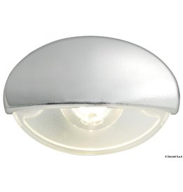 Osculati LED-Treppenlicht Weiß & Blau, Einstiegsleuchte mit verchromtem Gehäuse