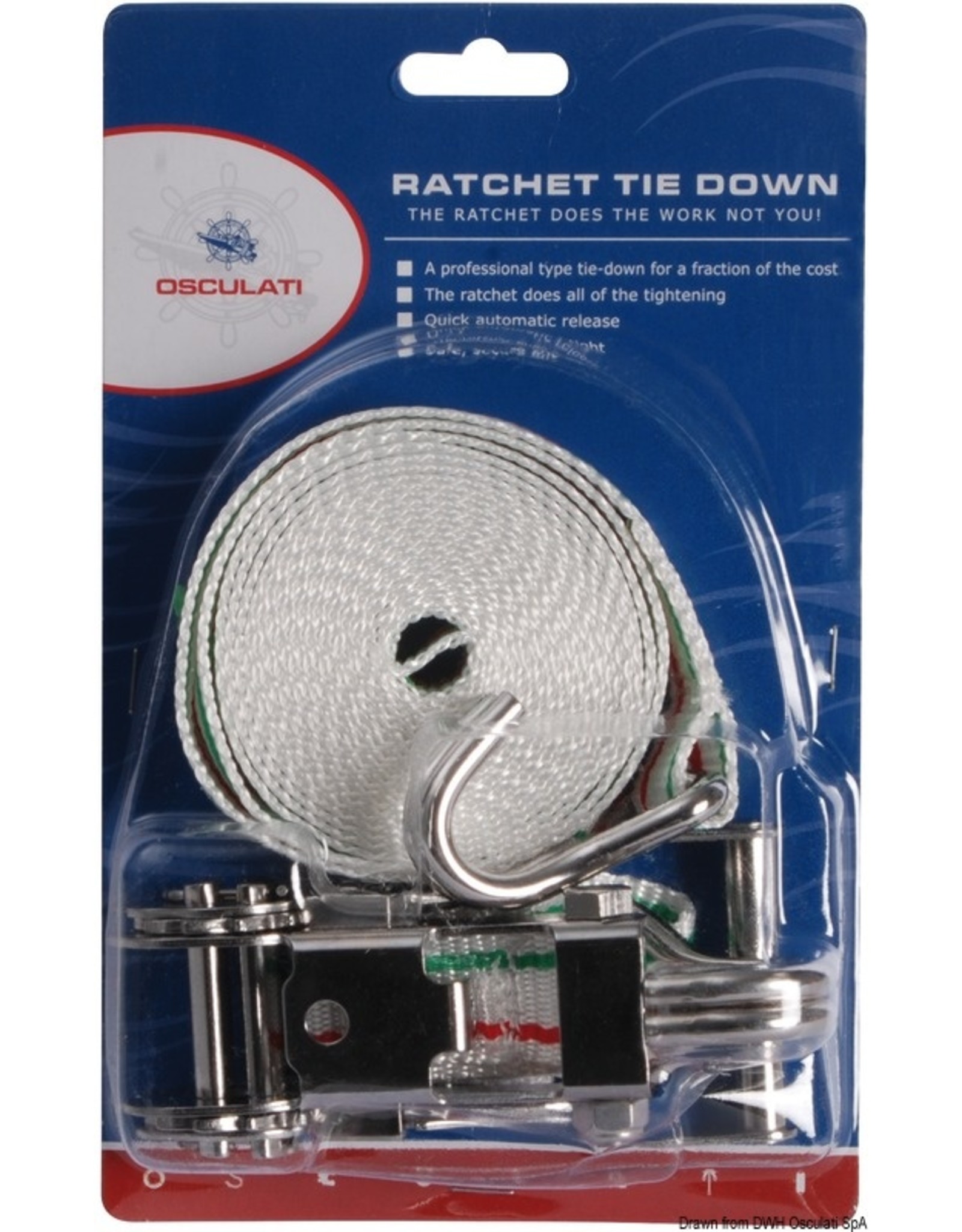 Osculati Coloured high-strength polyester strap 25 mm x 250 cm