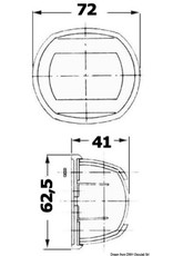 Osculati Compact 12 AISI 316/white stern navigation light