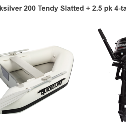 Quicksilver Quicksilver 200 Tendy Slatted + Mercury 2.5/3.5 pk 4-takt