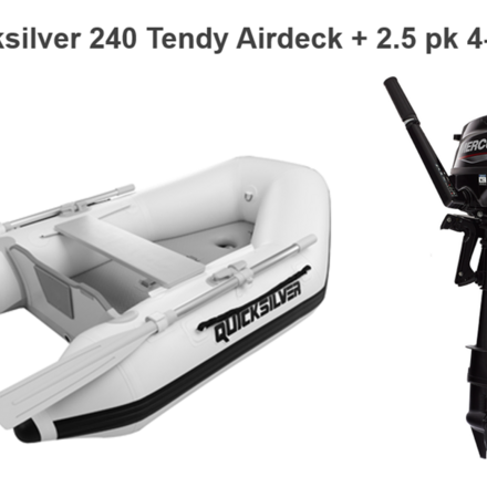 Quicksilver Quicksilver 240 Tendy Airdeck + Mercury 2.5/4 pk 4-takt