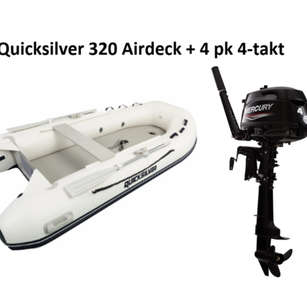 Quicksilver Quicksilver 320  Airdeck + Mercury 4/20 pk 4-takt