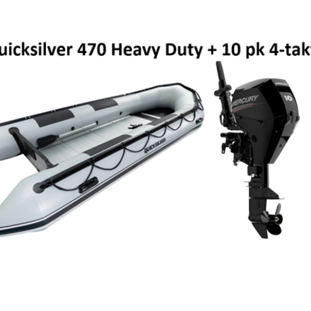 Quicksilver Quicksilver 470 Heavy Duty + Mercury 10/60 pk 4-takt